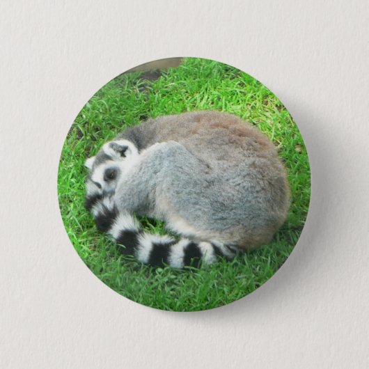 草の睡眠のLemur 缶バッジ (正面)