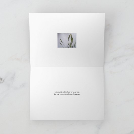 草の種の同情カード カード (内部)