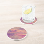 草の種子パープルヘイズデジタルアート コースター (側面)