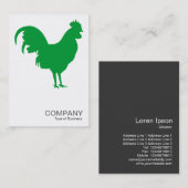 草の緑のコケレル – 白 名刺 (正面/裏面)