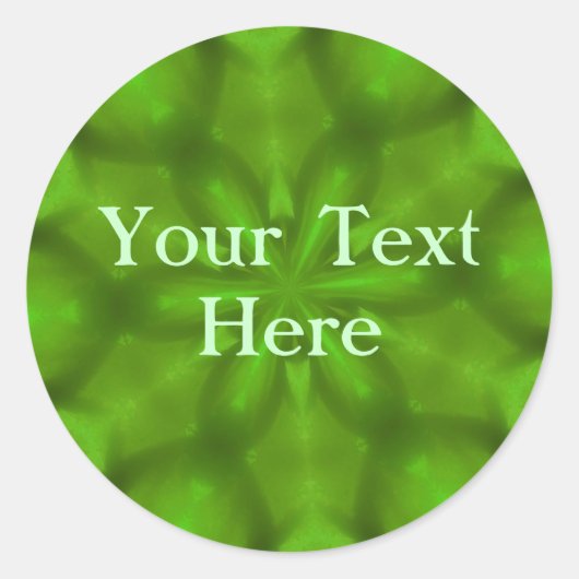 草の緑のシール ラウンドシール (正面)