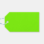 草の緑の無地の色 |クラシック |エレガント | ギフトタグ (裏面横)