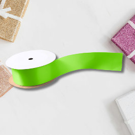 草の緑の無地の色 |クラシック |エレガント | サテンリボン
