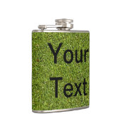 草の背景が付いているカスタムでパーソナライズなフラスコ フラスク (右)