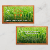 草の背景 |ガーデニングロゴ 名刺 (正面/裏面)