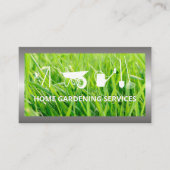 草の背景 | 園芸サービス 名刺 (正面)