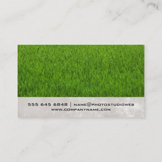 草の背景 |水缶 名刺 (裏面)