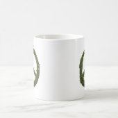 草の花の実在平和のシンボルヒッピー60sサイン コーヒーマグカップ (中央)