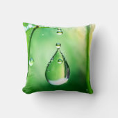 草の茎に露が落ちる クッション (正面)