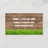 草の草刈りヤードローンスタフ気にト造園 名刺 (裏面)