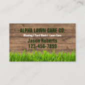 草の草刈りヤードローンスタフ気にト造園 名刺 (正面)