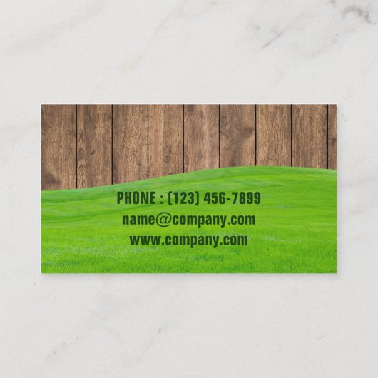 草の草刈りヤードローンスタフ気にト造園 名刺 (裏面)