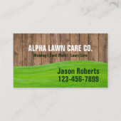 草の草刈りヤードローンスタフ気にト造園 名刺 (正面)