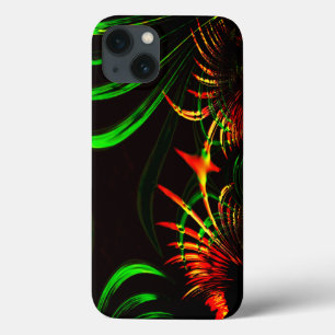 草の葉や火花花びら iPhone 13ケース