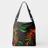 草の葉花びらと彫り物？ クロスボディバッグ (正面)