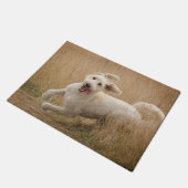 草の間を通走るゴルデンドル ドアマット (アングル)