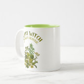 草の魔法使い-自然な治療のハーブ、健康 ツートーンマグカップ (正面左)