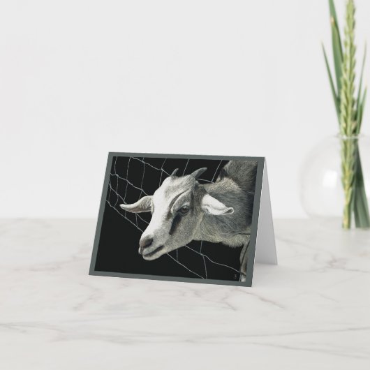 「草はいつも緑」 – ヤギのカード カード (正面)