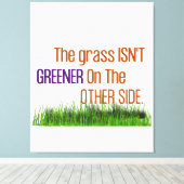 草は向こう側が緑でない キャンバスプリント (インサイチュ (ウッドフロア))