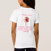 草は枯れ、花はしぼむ… Tシャツ (裏面)