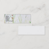 草または花のシンプルなプロフィールカード スキニー名刺 (正面/裏面)