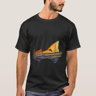 草むらでレッドフィッシュを追う Tシャツ