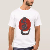草むらに潜む蛇 Tシャツ (正面)