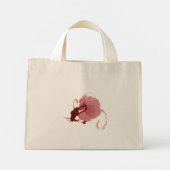 草むらに隠れるネズミ ミニトートバッグ (裏面)