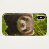 草むらのかわいい茶色のフェレット Case-Mate iPhoneケース (裏面(横))