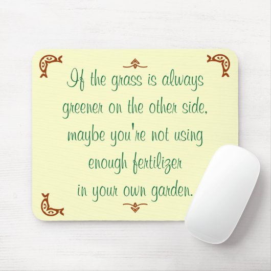 草もしは向こう側が常に青い マウスパッド (マウス)