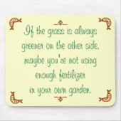 草もしは向こう側が常に青い マウスパッド (正面)