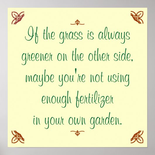 草もしは向こう側では常に緑が多い。 ポスター (正面)