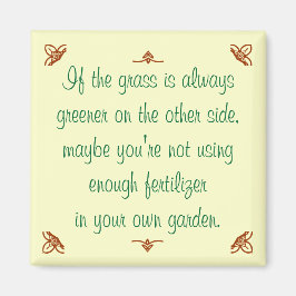 草もしは向こう側では常に緑が多い。 マグネット