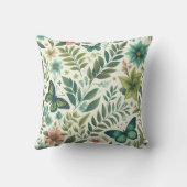 草や木が生い茂った枕 クッション (裏面)