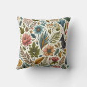 草や木が生い茂った枕 クッション (裏面)