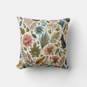 草や木が生い茂った枕 クッション (正面)