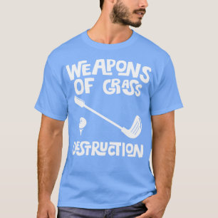 草を破壊するゴルファーのおもしろいゴルフGif Tシャツ