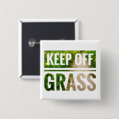 草を避けて下さい 缶バッジ (正面&裏面)