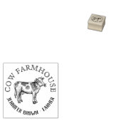 草を食べる牛 有機 新鮮な農家の自然 ラバースタンプ (押印)