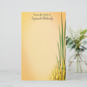 草カラフル縁ど名前をカスタムする 便箋 (スタンド正面)