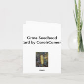 草シードヘッドノートカード カード (裏面)