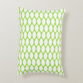 草モダン緑の白いパターンのアクセント枕 アクセントクッション (裏面(縦))