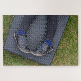 草リラックスの上に ジグソーパズル