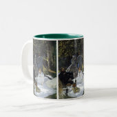 草上の昼食 ツートーンマグカップ (正面左)