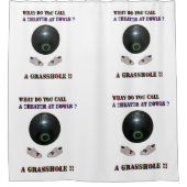 草刈りで不正行為をする人を何と呼ぶ？　面白いね シャワーカーテン (正面)