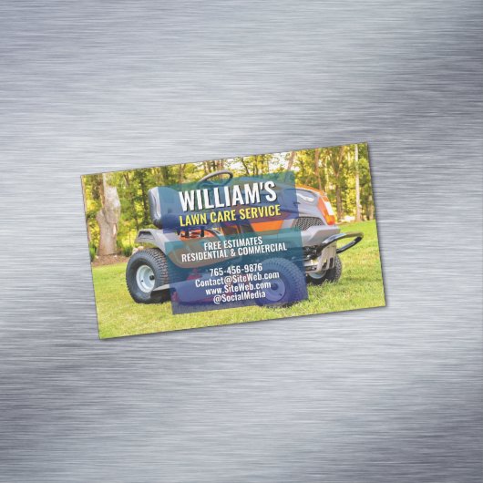 (草刈り業)芝生気に及び造園 | モーア マグネット名刺 (インサイチュ)