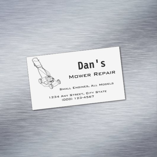 草刈り機と小型エンジンの修理 マグネット名刺 (インサイチュ)