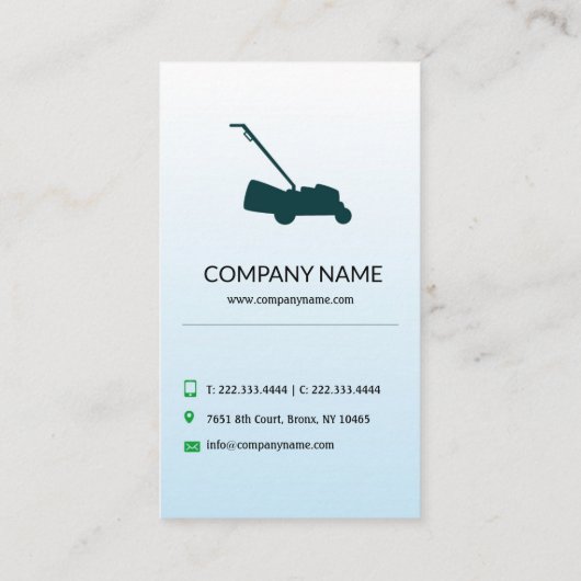 草刈り機、ハウスホルダー、芝生気にカード 名刺 (裏面)