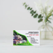 草刈り清掃草の芝生除気に去造園 名刺 (スタンド正面)