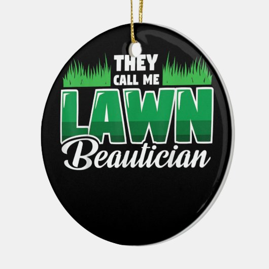 草刈り用おもしろいローンビールパパ造園芝 セラミックオーナメント (左)